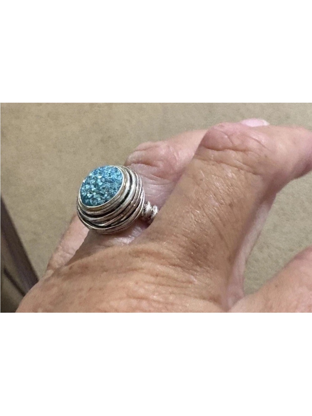 Vintage Sterling silver ring with interchangeable magnetic stones